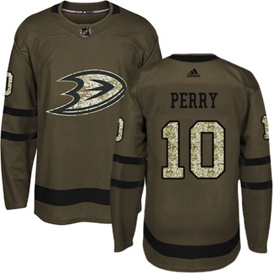 Anaheim Ducks Corey Perry 10 2017-18 Adidas Camo Green NHL Jersey Authentic