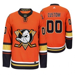 Anaheim Ducks Custom Adidas 2019-20 Authentic Orange NHL Jersey