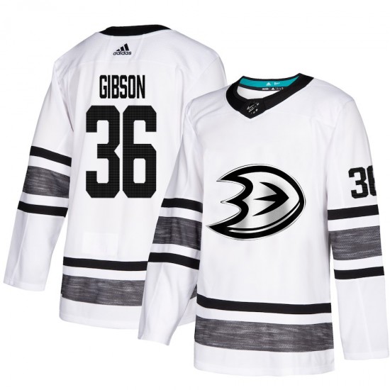 Anaheim Ducks John Gibson 36 White 2019 All-Star Adidas NHL Jersey Authentic