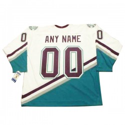 Anaheim Ducks Mighty Ducks Custom CCM Throwback White NHL Jersey Authentic