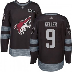 Arizona Coyotes Clayton Keller 9 1917-2017 100th Anniversary Adidas Black NHL Jersey Authentic