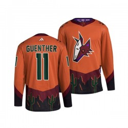 Arizona Coyotes DYLAN GUENTHER 11 Adidas 2022-2023 Reverse Retro Orange NHL Jersey Authentic