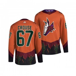 Arizona Coyotes LAWSON CROUSE 67 Adidas 2022-2023 Reverse Retro Orange NHL Jersey Authentic