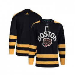 Boston Bruins Blank Adidas 2023 Winter Classic Black NHL Jersey Authentic