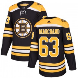Boston Bruins Brad Marchand 63 2017-18 Adidas Black NHL Jersey Authentic