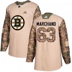 Boston Bruins Brad Marchand 63 2017-18 Adidas Camo Veterans Day Practice NHL Jersey Authentic