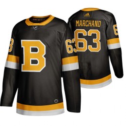 Boston Bruins Brad Marchand 63 Adidas 2019-20 Authentic Black NHL Jersey