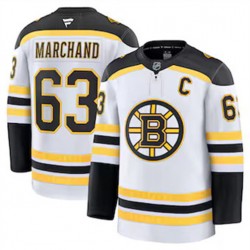 Boston Bruins Brad Marchand 63 Fanatics 2024-2025 Away White NHL Jersey Authentic