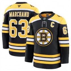 Boston Bruins Brad Marchand 63 Fanatics 2024-2025 Home Black NHL Jersey Authentic