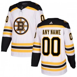 Boston Bruins Custom 2017-18 Adidas White NHL Jersey Authentic