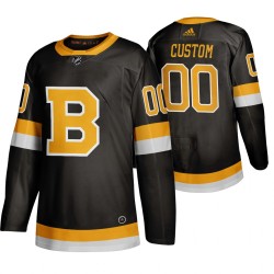 Boston Bruins Custom Adidas 2019-20 Authentic Black NHL Jersey