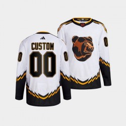 Boston Bruins Custom Adidas 2022 Reverse Retro White NHL Jersey Authentic