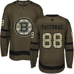 Boston Bruins David Pastrnak 88 2017-18 Adidas Camo Green NHL Jersey Authentic