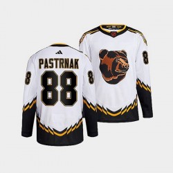 Boston Bruins David Pastrnak 88 Adidas 2022 Reverse Retro White NHL Jersey Authentic
