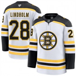 Boston Bruins Elias Lindholm 28 Fanatics 2024-2025 Away White NHL Jersey Authentic