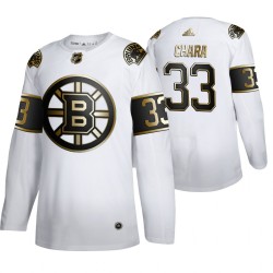 Boston Bruins Zdeno Chara 33 Adidas 2019-20 Authentic Golden Edition White NHL Jersey