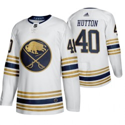 Buffalo Sabres Carter Hutton 40 50th Anniversary Adidas 2019-20 Authentic White NHL Jersey