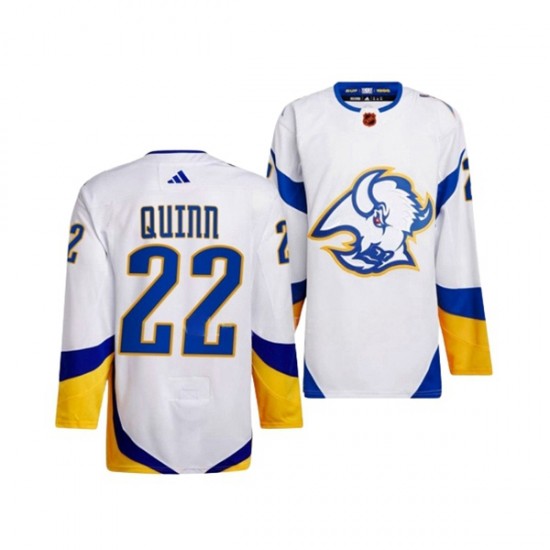 Buffalo Sabres JACK QUINN 22 Adidas 2022-2023 Reverse Retro White NHL Jersey Authentic