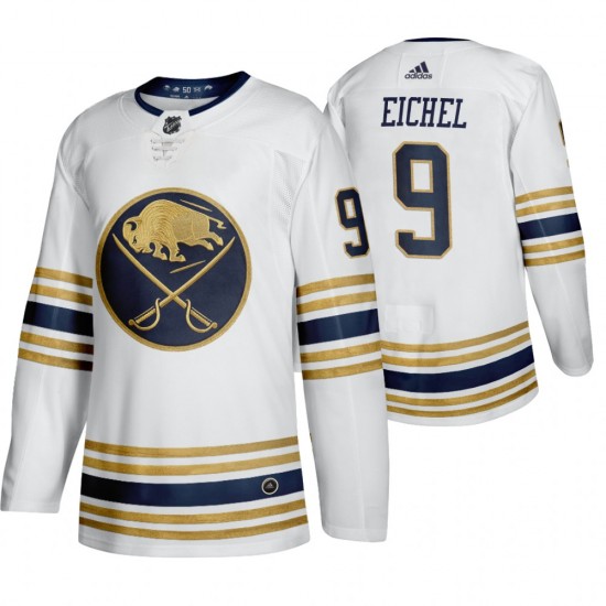 Buffalo Sabres Jack Eichel 9 50th Anniversary Adidas 2019-20 Authentic White NHL Jersey