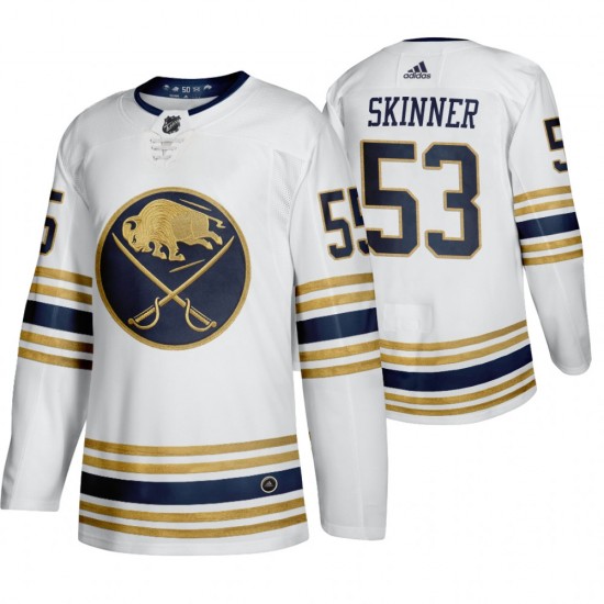 Buffalo Sabres Jeff Skinner 53 50th Anniversary Adidas 2019-20 Authentic White NHL Jersey