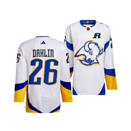 Buffalo Sabres Rasmus Dahlin 26 Adidas 2022-2023 Reverse Retro White NHL Jersey Authentic