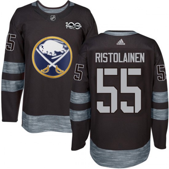 Buffalo Sabres Rasmus Ristolainen 55 1917-2017 100th Anniversary Adidas Black NHL Jersey Authentic