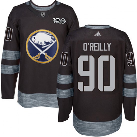 Buffalo Sabres Ryan OReilly 90 1917-2017 100th Anniversary Adidas Black NHL Jersey Authentic