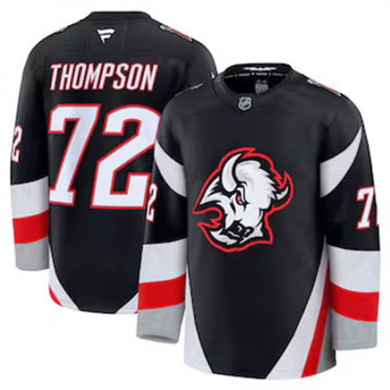 Buffalo Sabres Tage Thompson 72 Fanatics 2024-2025 Third Black NHL Jersey Authentic