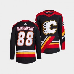 Calgary Flames Andrew Mangiapane 88 Adidas 2022-2023 Reverse Retro Black NHL Jersey Authentic