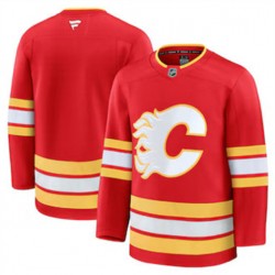 Calgary Flames Blank Fanatics 2024-2025 Home Red NHL Jersey Authentic