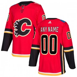 Calgary Flames Custom 2017-18 Adidas Red NHL Jersey Authentic