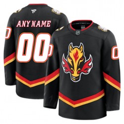 Calgary Flames Custom Fanatics 2024-2025 Third Black NHL Jersey Authentic