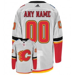 Calgary Flames Customize White Adidas NHL Jersey