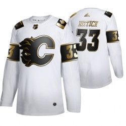 Calgary Flames David Rittich 33 Adidas 2019-20 Authentic Golden Edition White NHL Jersey