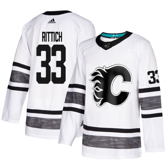 Calgary Flames David Rittich 33 White 2019 All-Star Adidas NHL Jersey Authentic