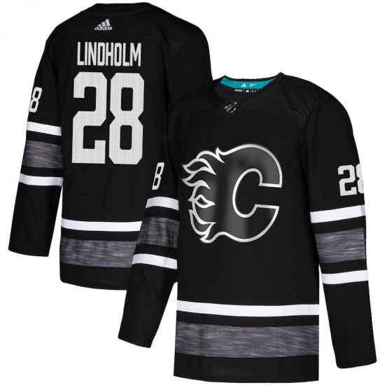 Calgary Flames Elias Lindholm 28 Black 2019 All-Star Adidas NHL Jersey Authentic