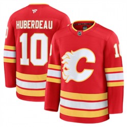 Calgary Flames Jonathan Huberdeau 10 Fanatics 2024-2025 Home Red NHL Jersey Authentic