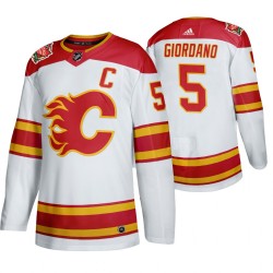 Calgary Flames Mark Giordano 5 Adidas 2019 Heritage Classic Authentic White NHL Jersey