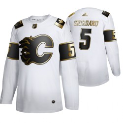 Calgary Flames Mark Giordano 5 Adidas 2019-20 Authentic Golden Edition White NHL Jersey