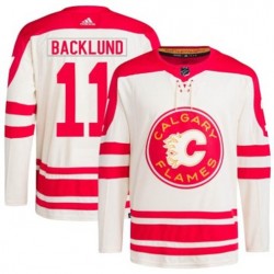 Calgary Flames Mikael Backlund 11 Adidas 2023 Heritage Classic NHL Jersey Authentic