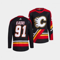 Calgary Flames Nazem Kadri 91 Adidas 2022-2023 Reverse Retro Red NHL Jersey Authentic