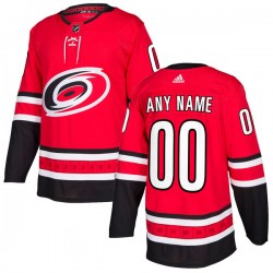 Carolina Hurricanes Custom 2017-18 Adidas Red NHL Jersey Authentic