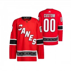 Carolina Hurricanes Custom Adidas 2022-2023 Reverse Retro Red NHL Jersey Authentic