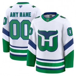 Carolina Hurricanes Custom Fanatics Throwback White NHL Jersey Authentic