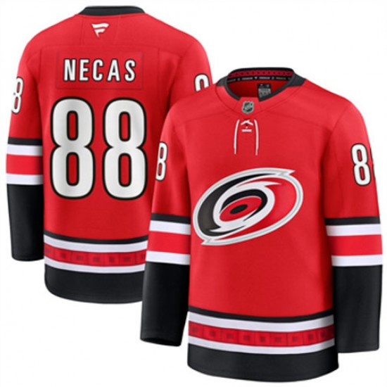 Carolina Hurricanes Martin Necas 88 Fanatics 2024-2025 Third Red NHL Jersey Authentic