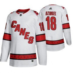 Carolina Hurricanes Ryan Dzingel 18 Adidas 2019-20 Authentic White NHL Jersey