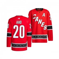 Carolina Hurricanes SEBASTIAN AHO 20 Adidas 2022-2023 Reverse Retro Red NHL Jersey Authentic