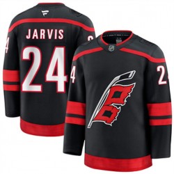 Carolina Hurricanes Seth Jarvis 24 Fanatics 2024-2025 Home Black NHL Jersey Authentic