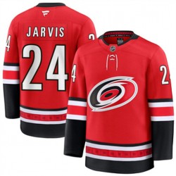 Carolina Hurricanes Seth Jarvis 24 Fanatics 2024-2025 Third Red NHL Jersey Authentic