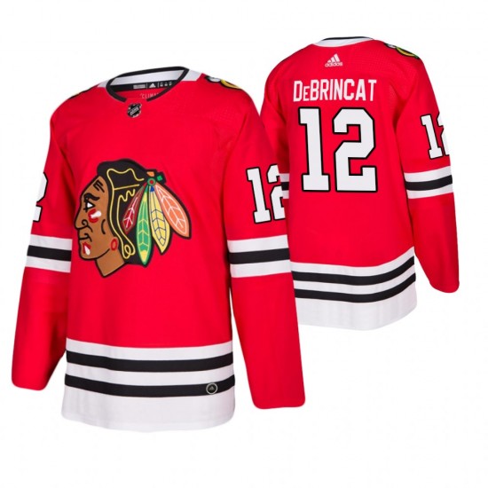 Chicago Blackhawks Alex DeBrincat 12 Adidas 2019-20 Authentic Red NHL Jersey